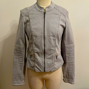 WHBM Peplum Moto Style Jacket Sz 4
